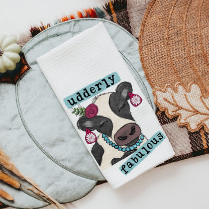 Udderly Fabulous Cow Towel