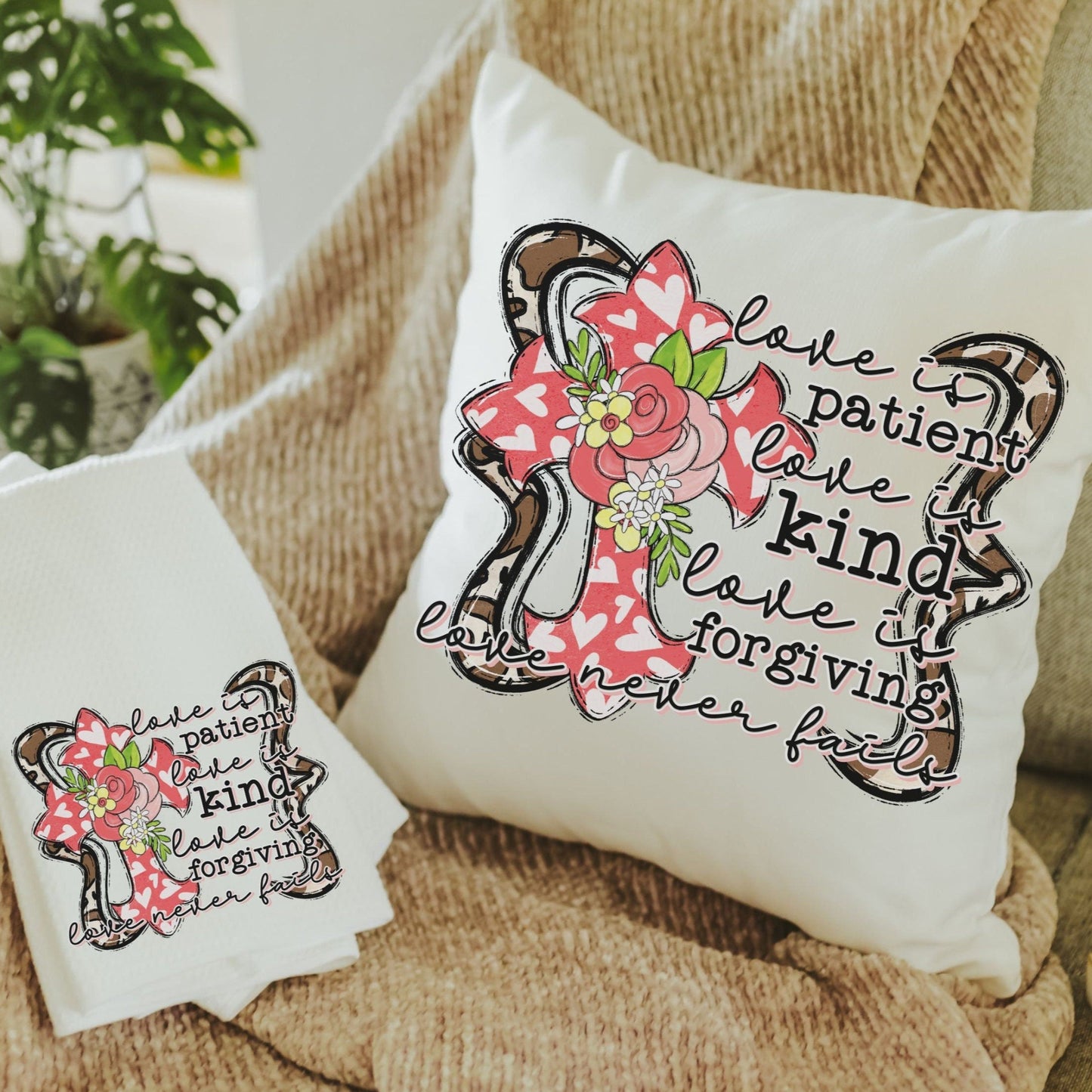 Love is patient 1 Corinthians 13 pillows