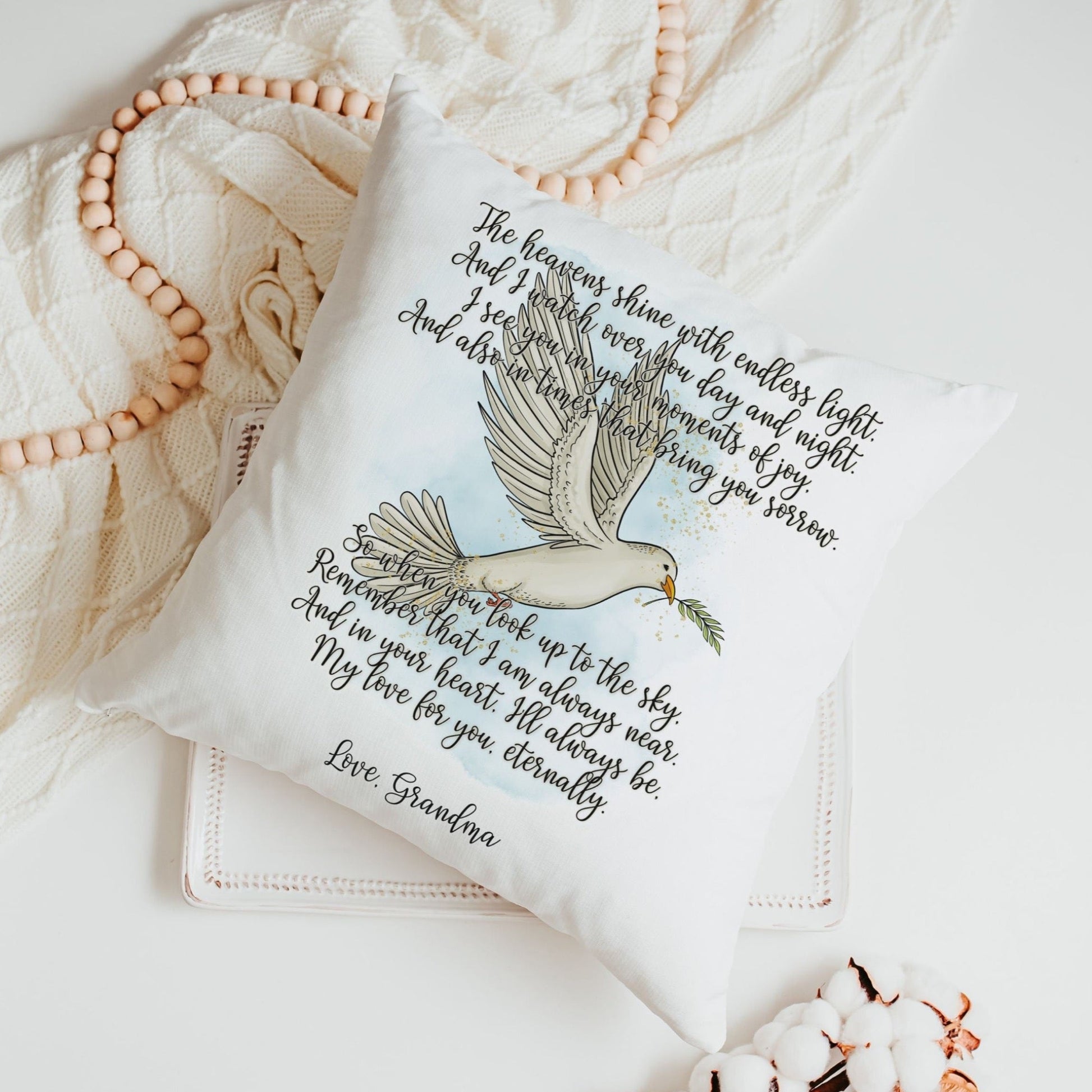 Hug From Heaven Memorial Pillow