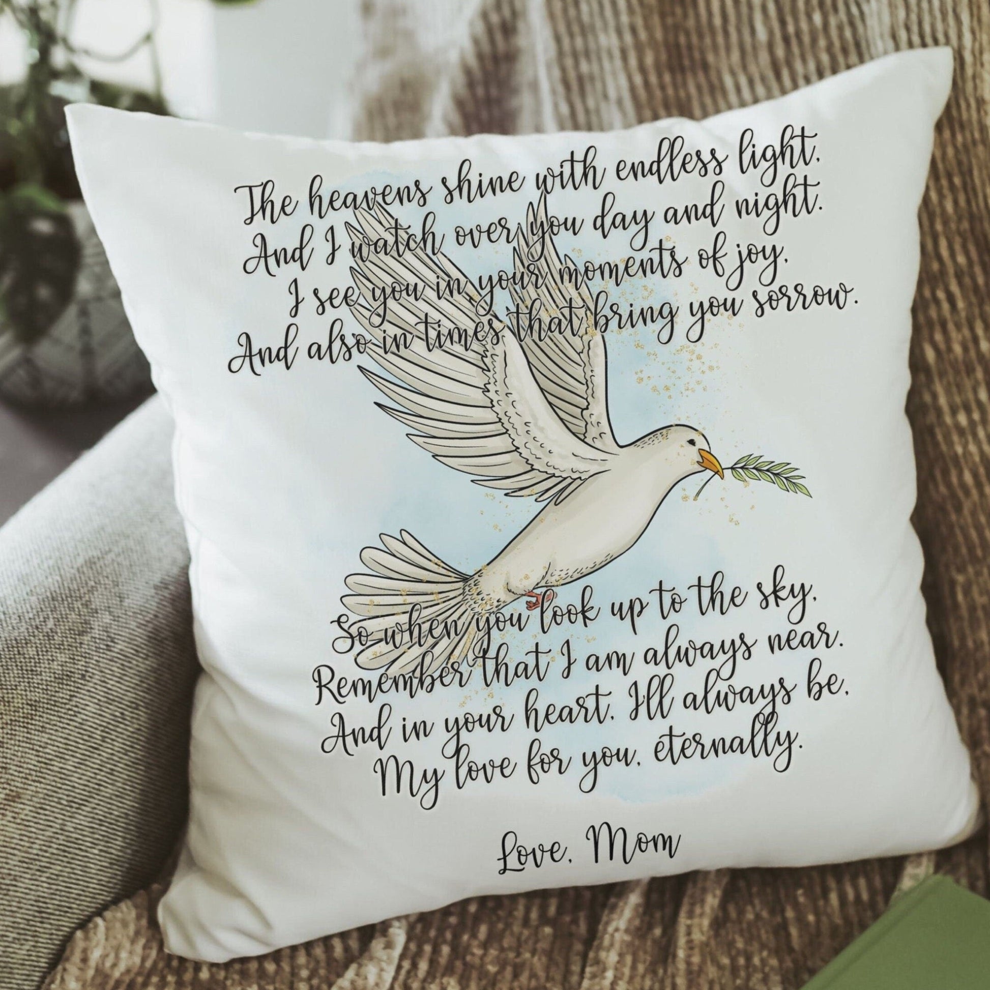 Personalized Dove of Peace Pillow