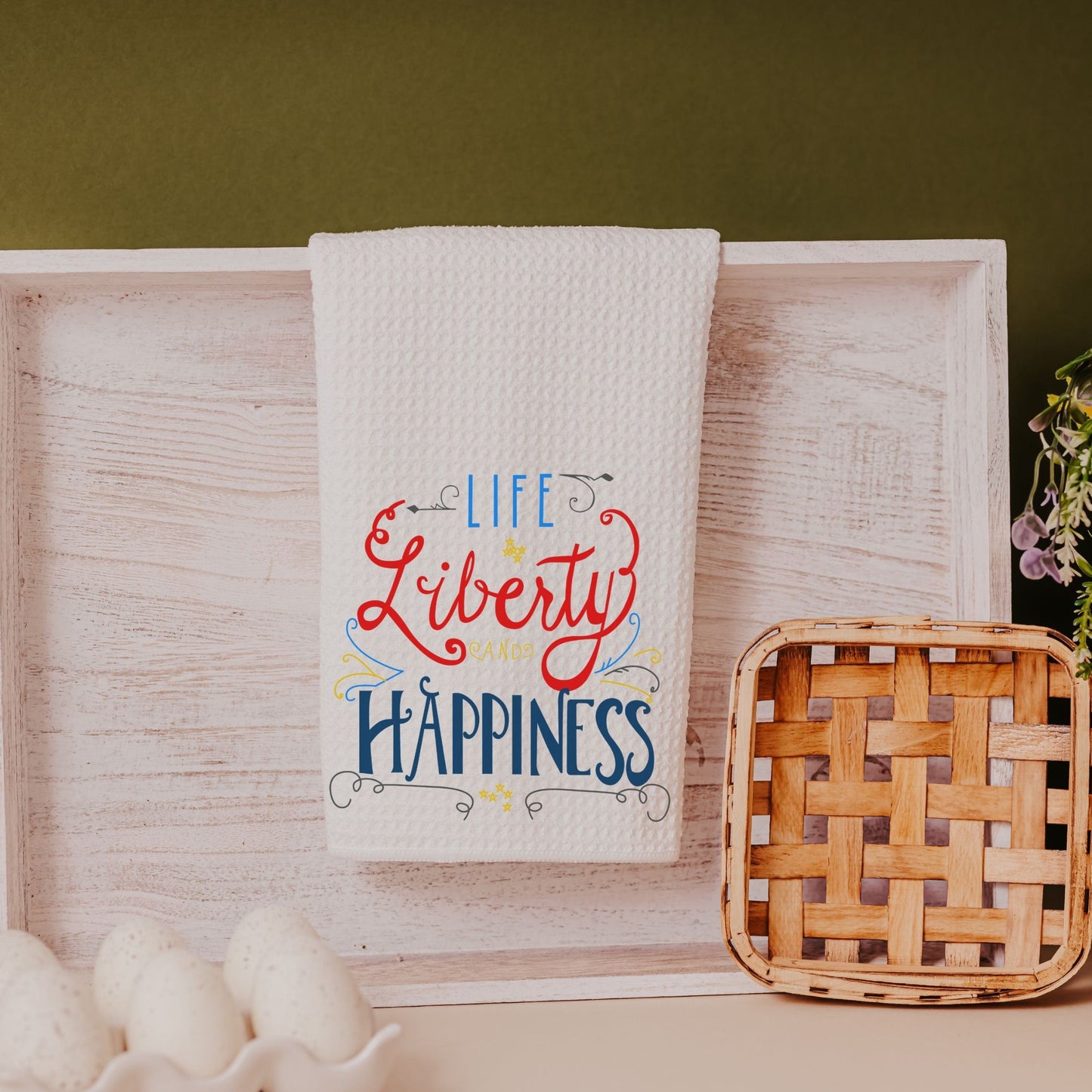 Life liberty happiness towels