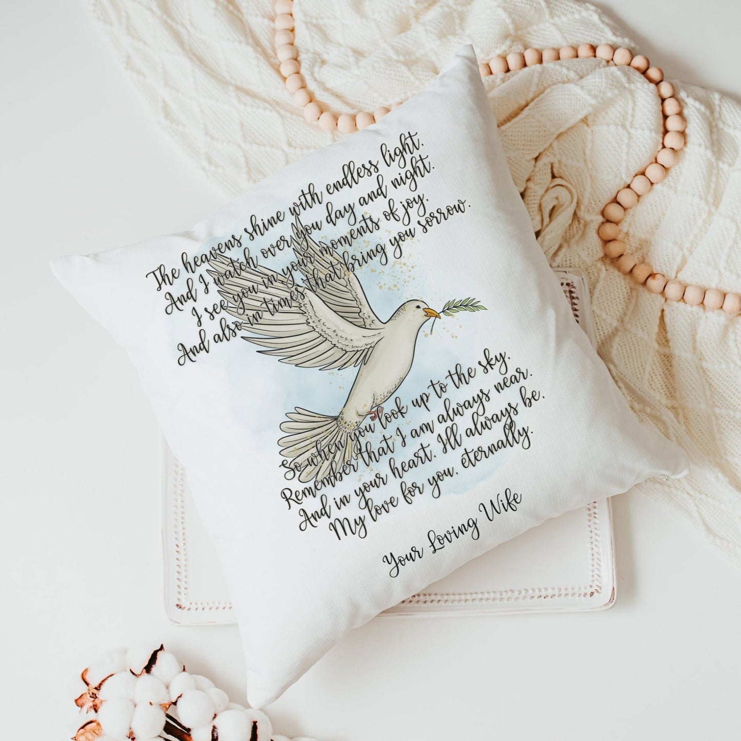 Hug From Heaven Memorial Pillow