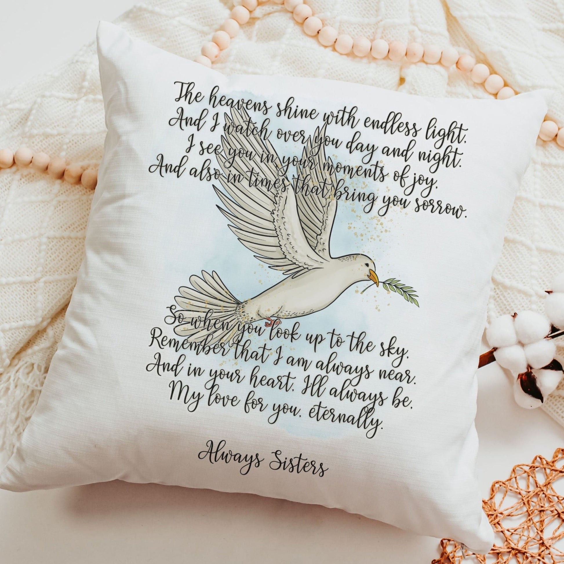 Hug From Heaven Memorial Pillow