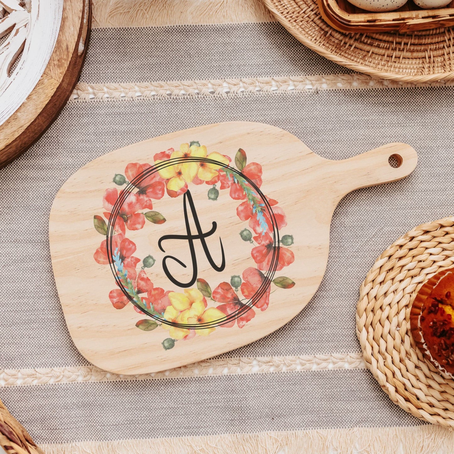Personalized poppy cutting boards