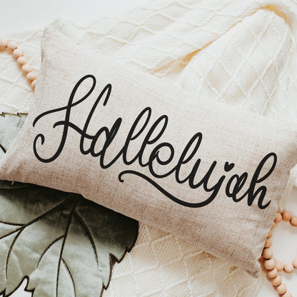 Hallelujah Christian Lumbar Pillow