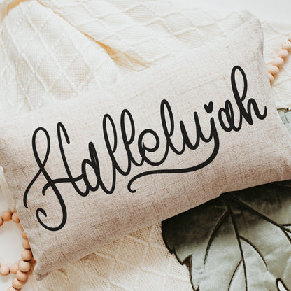 Hallelujah Christian Lumbar Pillow