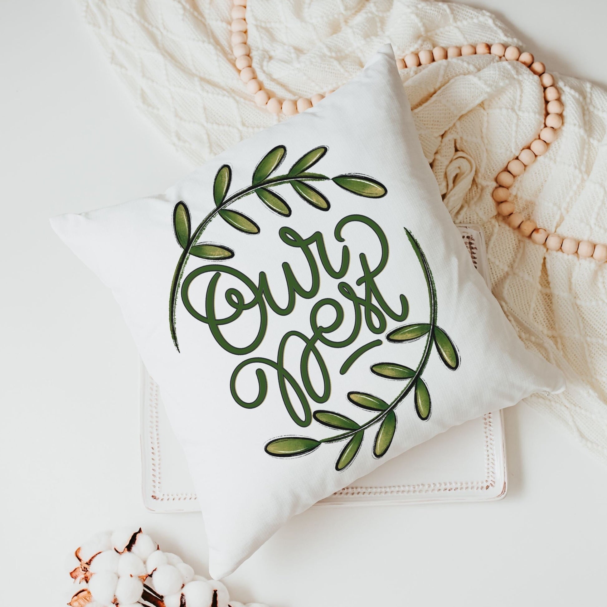 Our Nest Throw Pillow and Towel Gift Set