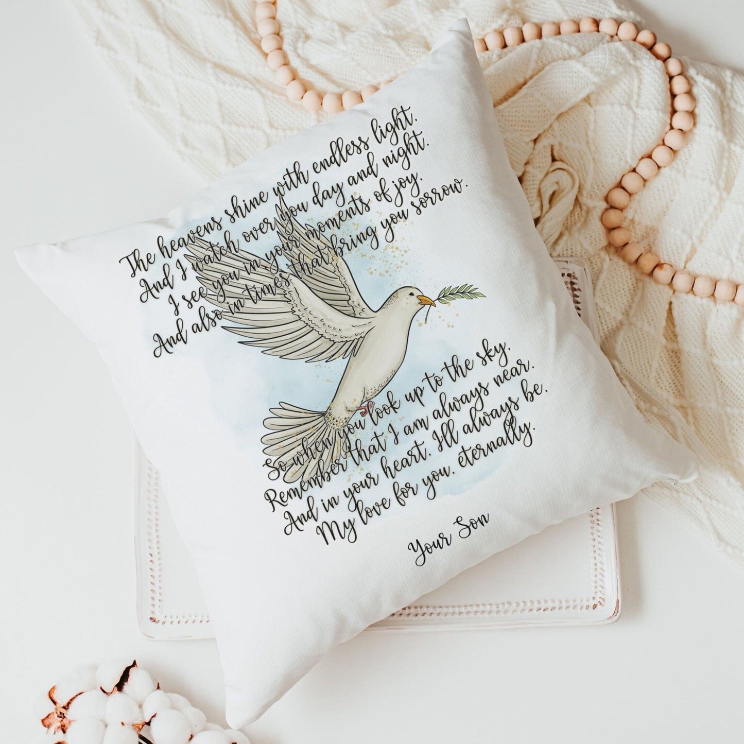 Personalized Dove of Peace Pillow