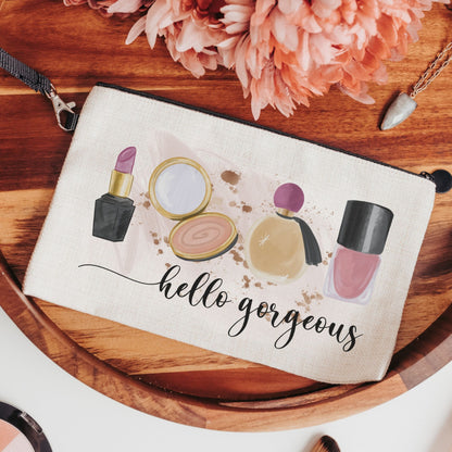 Trendy makeup bag for on-the-go touch-ups