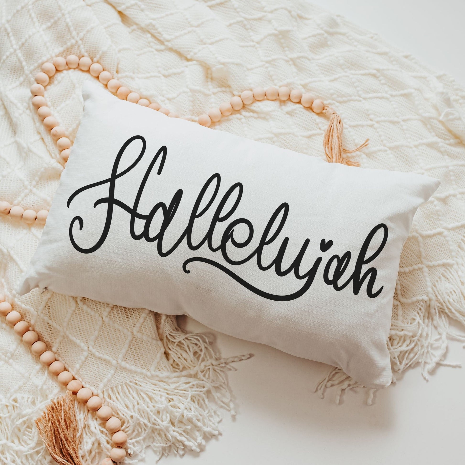 Hallelujah Christian Lumbar Pillow