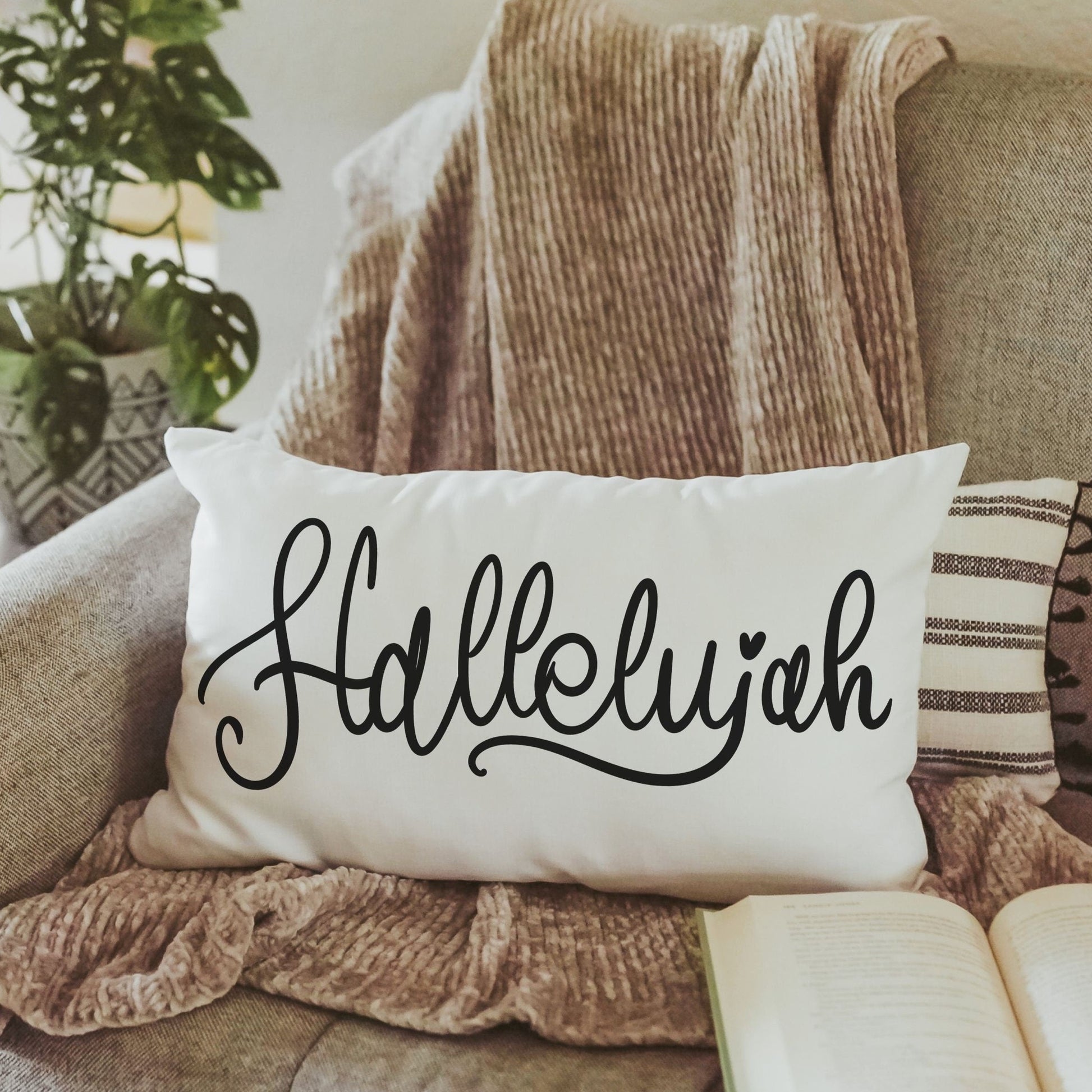 Hallelujah Christian Lumbar Pillow