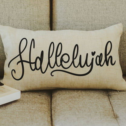 Hallelujah Christian Lumbar Pillow