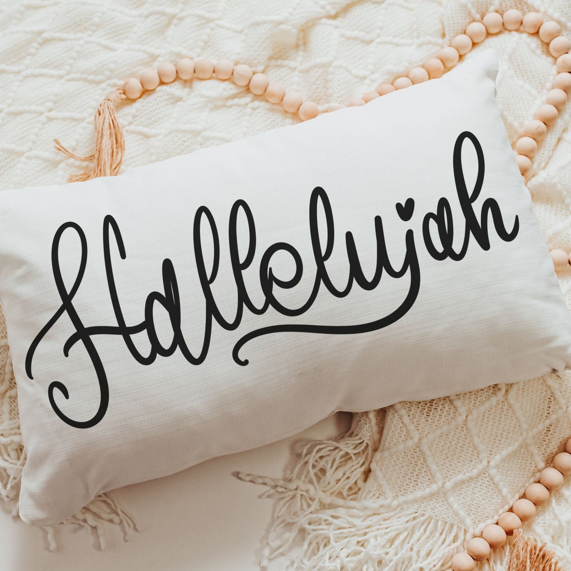 Hallelujah Christian Lumbar Pillow