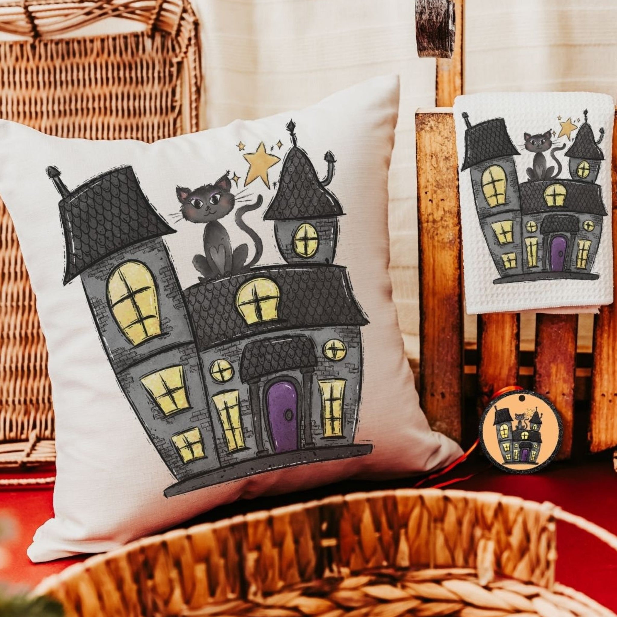 Haunted 2024 House Pillow