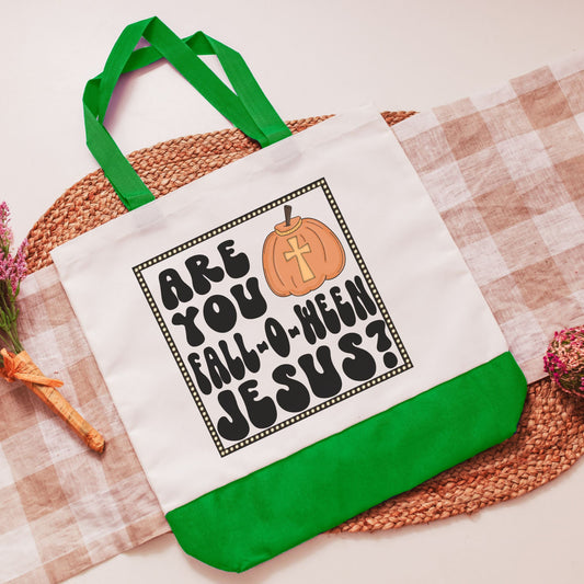 Are you falloween Jesus Halloween tote bag