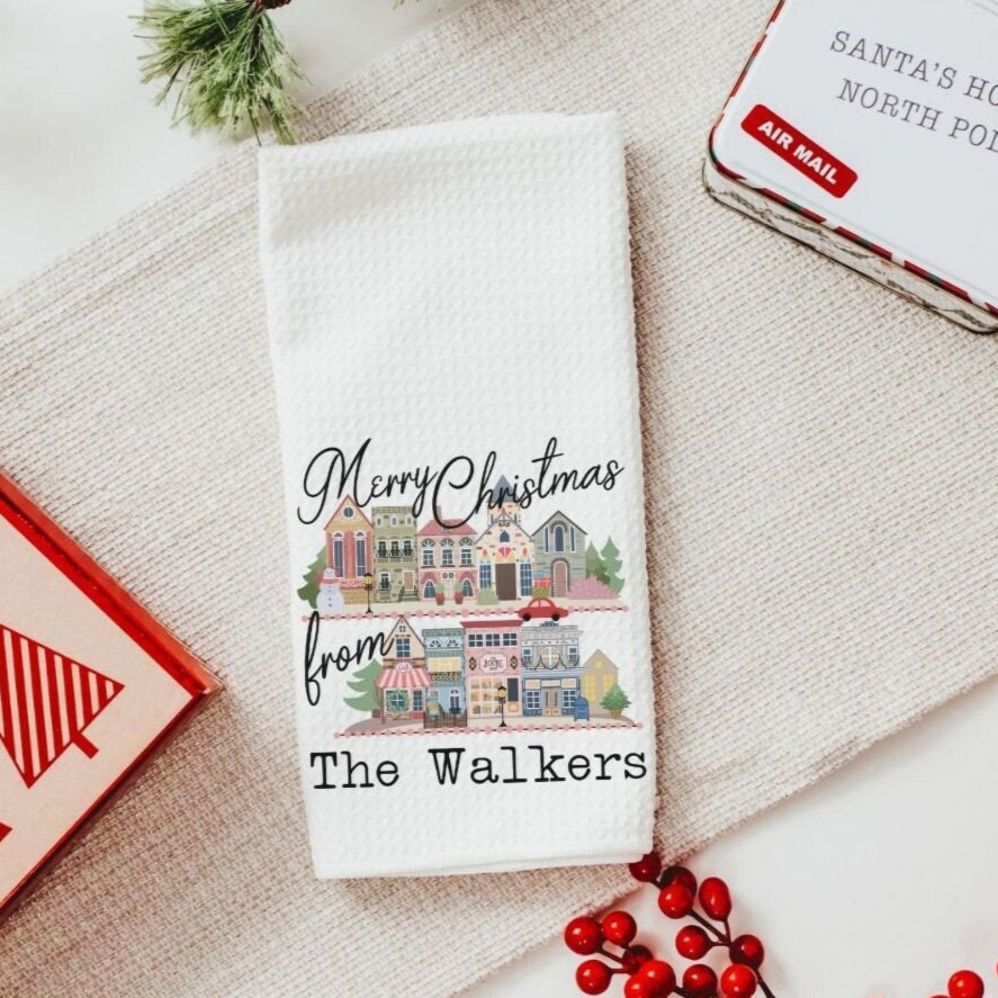 Personalized Holiday Kitchen Towel