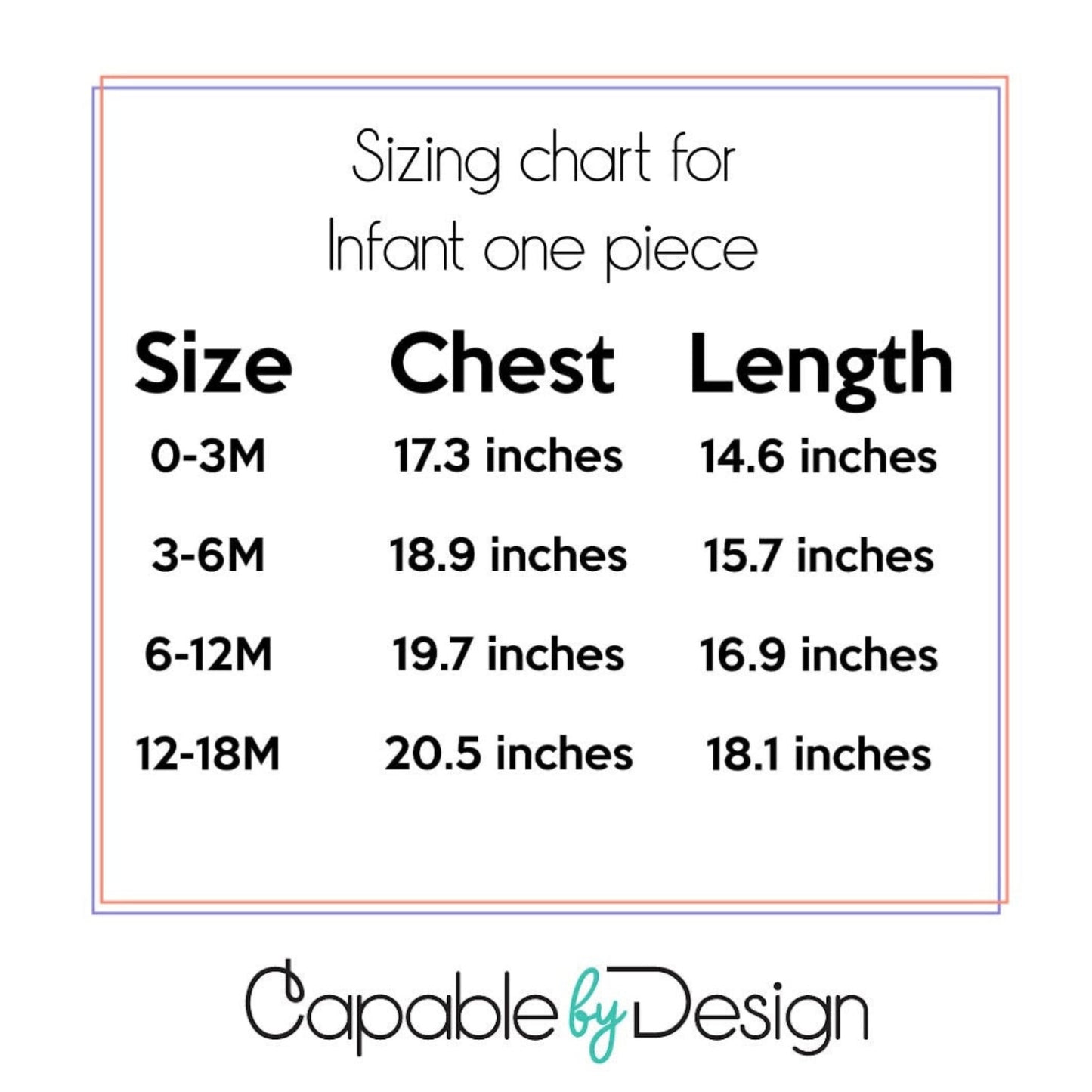 love tattoo baby outfit sizing chart